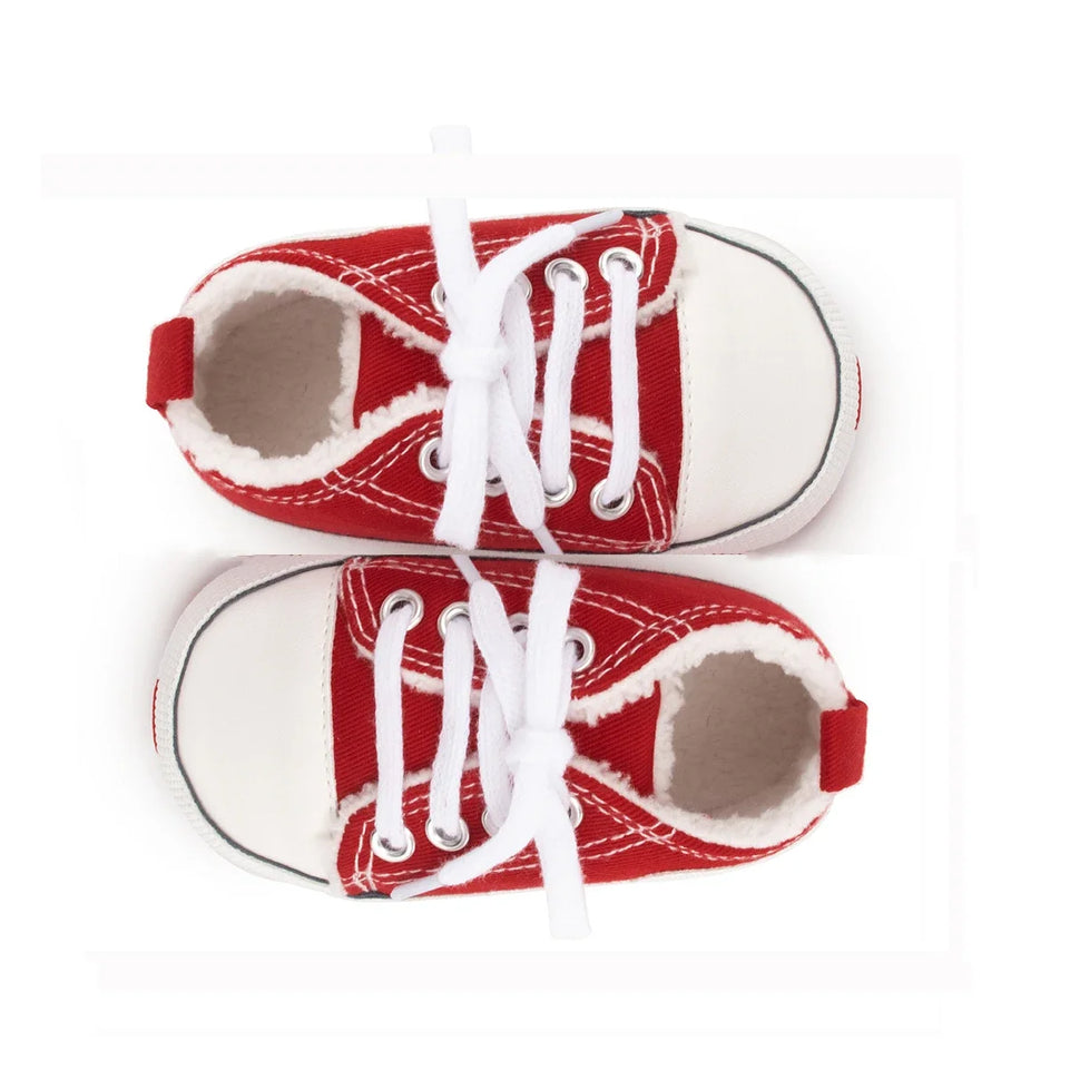 Newborn Five-Pointed Star Canvas Shoes Baby Shoe All-Match Casual Sneakers Baby Boys Baby Girls Soft-Soled Non-Slip Toddler Shoe