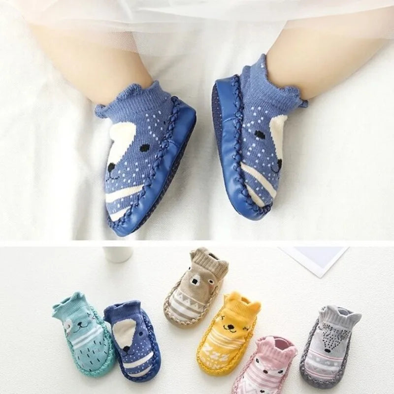 Baby Socks Shoes Infant Color Matching Cute Kids Boys Shoes Doll Soft Soled Child Floor Sneaker Toddler Girls First Walkers