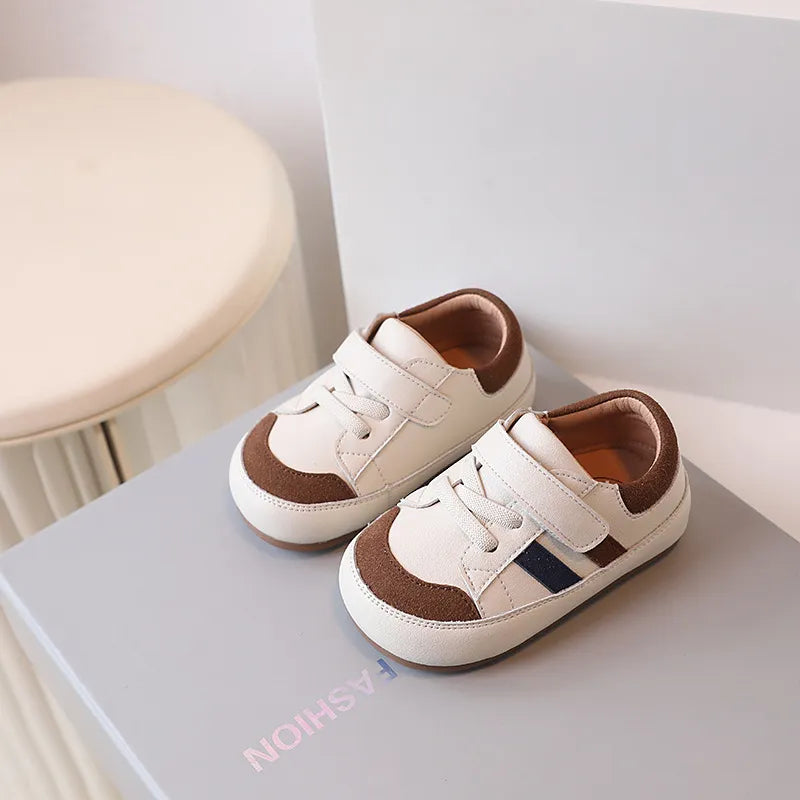DIMI 2023 Spring/Autumn Baby Toddler Shoes Soft Breathable Microfiber Leather Infant Sneakers 0-3 Year Flat Walker Shoes