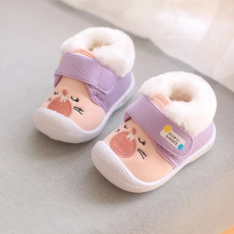Baby Winter Warm Newborn Toddler Boots Girls Boys Soft Sole Boys Girls Non-Slip First Walk Shoes Newborn Indoor Footwear Shoes