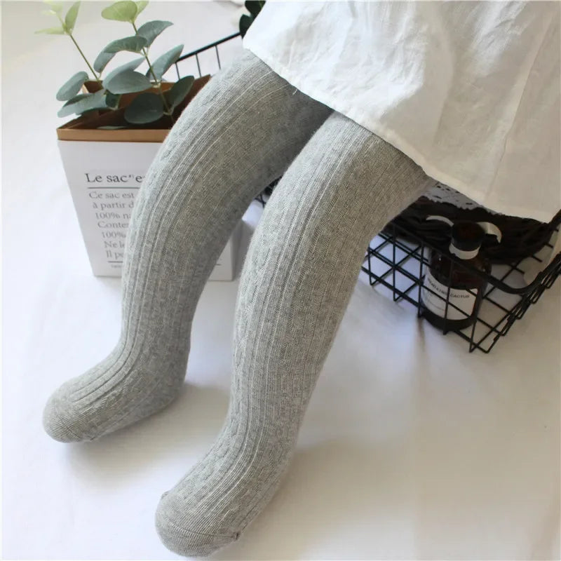 Autumn Winter Baby Tights Solid Color Soft Knitted Kids Pantyhose Leggings Newborn Infant Toddler Stockings Kids Girls Clothes